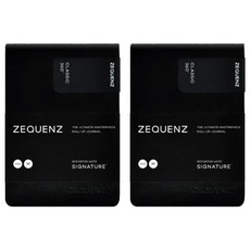 지퀀스 타임밸류 클래식 360 B7 베리언트 사이즈 슬림 리포터 노트 모눈종이 M 100매입, 블랙, 2개