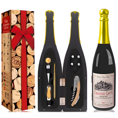 발본다 와인오프너 세트 생일 집들이 연말 크리스마스 선물, 1세트, 골드샴페인st오프너