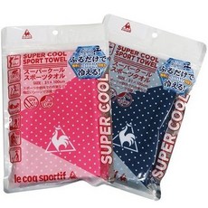 le coq sportif＊平井涼子＊日本公雞 夏季COOL抗UV抗菌防臭點點運動毛巾, 1個, 粉色, 粉色