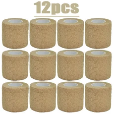 3/6/15/30/48개 베이지색 스포츠 자가 접착 탄력 붕대 테이프 4.5m 엘라스토플라스트 무릎 보호대 손가락, 04 2.5cmx4.8m, 02 12pcs