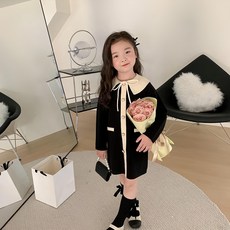 Arbe 여아용 로어 배색 원피스