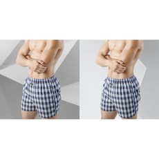 英式格紋平口褲