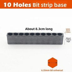 홀 드릴 비트 보관대 보관 랙 정리함 하드웨어 도구 전동 공구, 1개, 1. 10 Holes