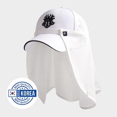 자외선 UV 차단 모자 썬쉐이드 썬가드 얼굴 뒷목 햇빛가리개, 화이트, 1개