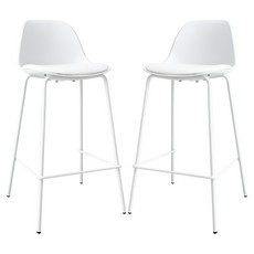 THEJOA 허그바체어 1+1 홈바체어 높은 빈티지 아일랜드 식탁 의자, 허그바체어-화이트, 2개