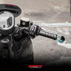 GOWORKS 迷你端子鏡 手把鏡 CNC後視鏡, 只有單隻-銀星鑽(多角放射紋路),不加購, 1個