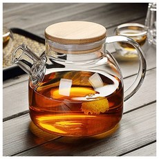 [로하티] 리빙로더 내열 유리 차주전자(1L) (대나무뚜껑), [로하티] 리빙로더 내열 유리 차주전자(1L) (대나무