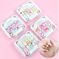 쁘띠 네일팁 세트 손톱 꾸미기 매니큐어, 1개