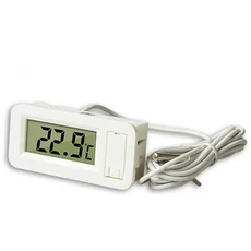 40PCS 1m 미니 임베디드 전자 등반 애완 동물 디지털 디스플레이 온도계 Tpm-30 실내 자동차 냉장고 용, 01 하얀색