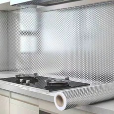 廚房檯面櫥櫃翻新防潮貼紙 防水防油耐高溫壁紙, 1個, 防水防油 立方體,3米長+60釐米寬 收藏送工具 囍