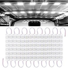 Linkstyle 12V 120 LED 밴 실내 조명 키트 라이트 스트립 모듈 차량 트럭 자동차용 천장 램프 40개, 90 LEDs - White