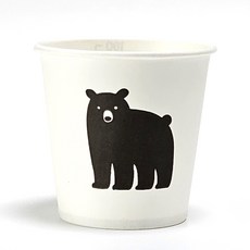 [하늘담다] 계량 눈금 곰 종이컵 6.5oz 184ml 1000개입 1박스, 1000개, 1세트