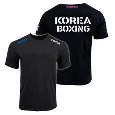 코리아 복싱 블랙 기능성 반팔티