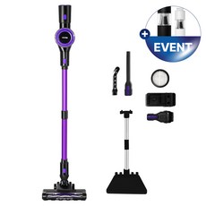 비브르 차이슨 무선 청소기 BLDC 진공 핸디 스틱 흡입력 좋은 다양한 구성품, 바이올렛