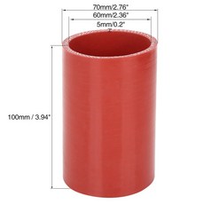 UXCELL 30mm ID 자동차 고성능 스트레이트 실리콘 호스 커플러 인터쿨러 튜브 범용, 60mm Red, 03 60mm Red