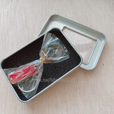 SWAN HARMONICA 迷你口琴鑰匙圈 4孔8音 附贈精美鐵盒 輕巧便攜, 紅色, 1個