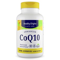 Healthy Origins 增強型輔酶Q10素食膠囊 200mg, 1個, 60片
