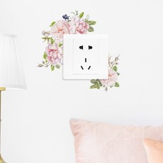 開關貼 無痕防水壁貼 插座 花草 浪漫 夢幻 DIY創意 美化貼紙, 20,滿百元出貨, 款式20
