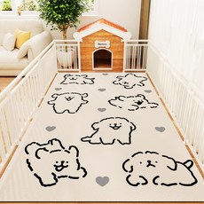 에스이스타 강아지미끄럼방지장판, 1개, 해피 큐트 퍼피 KA B