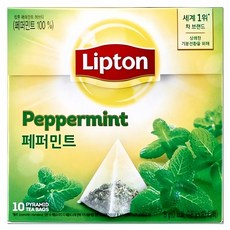 립톤 페퍼민트 허브티 0.8gX10T 허브차 민트 차 음료 식 티백 건강 카페인 프리, 800mg