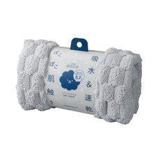 carari(카라리) 헤어 드라이 타월 흡수력 5.7배의 마이크로파이버 poco 그레이 입체 포코포코 특수 직조 섬유 사이에 빠르게 흡수 빠른 건조 마시멜로 같은 촉감 40×100