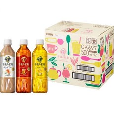 기린 고고노 쿠차 품종 세트 500ml 12병 - 차 스트레이트 레몬 밀크 차 선물 모음 음료