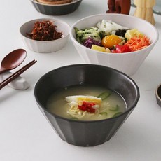 담다 도자기 면기 덮밥 면 그릇 2 colors, 화이트, 1개