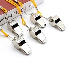 알파 호루라기 호신용 운동경기 휘슬, 5개, 실버