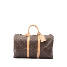 루이 비통 중고 1998 45 키폴 모노그램 레더 보스턴 토트 백