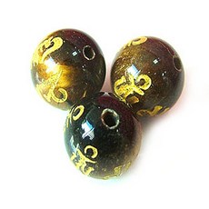Bead 종교비즈 작은타입 옴자.소원.행운 팔찌원석 한팩 4알 모양선택, 8mm옴자(호안석)