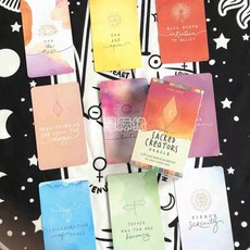 女巫卡塔牌屋神聖創造者神諭卡桌遊卡牌遊戲，英文桌遊占卜卡，尺寸10.3*6cm, 1個, 神聖創造者神諭卡