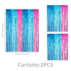 그린 생일 프린지 커튼 배경 장식 파티 글리터 골드 틴셀 성인 신부 샤워, 1개, 3. STYLE 2