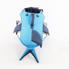【釣友俱樂部】防水寵物救生衣浮力衣狗法鬥泰迪中小型大型犬貓游泳浮力馬甲, 1個, 藍色,L