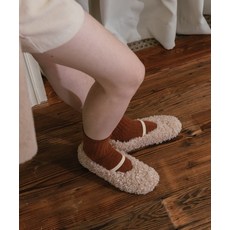 마크모크 MAC MOC Fuzzy 5Color 꼬불퍼 라운드 토 메리제인 플랫 1cm FBR181 YWJ743