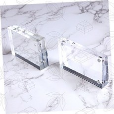 투명 자석 명찰 꽂이 책상 이름표 카드 보관 케이스 사무실 회의실 안내판 직원, 1개