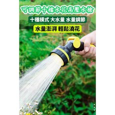 高壓水槍 園藝洗車多功能噴槍 十檔水花調節, 1個