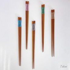 9인치 사용하기 프리 선물 슬림한 손님 일본산 세트 내구성 정밀도를 팁 세련된 23cm(스즈타케 bpa 위한 - 5쌍 및 가정 디자인 쉬움 파티를 셀렉트) 대나무, Wooden Chopsticks Kokeshi