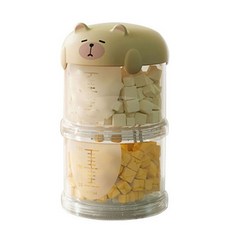 간식과 호환되는 다기능 가시 반려동물 정리함 보관 계층형 디자인 박스, 1개, Beige-2