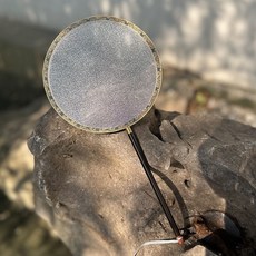 拾光優選好物 蘇州禮品扇 中國風緙絲團扇 工藝扇, 稀地金素緙團扇-紫光檀-銀色, 1個