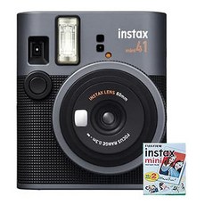 FUJIFILM mini41 拍立得 復古造型 輕巧便攜 自動曝光 王冠公司貨, 1個, 單機+雙包裝底片*1盒(共20張