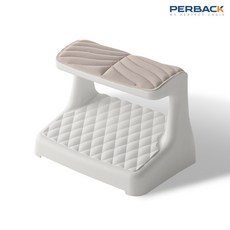 퍼백 2단 발받침대 풋레스트 책상 의자 사무실 컴퓨터 다리 받침, 고급형 연베이지