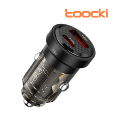 퀵시 33W 차량용충전기 고속충전기 시거잭충전기 USB C타입 toocki, 블랙