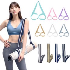 깔끔더하기 요가 스트랩벨트 스트레칭 매트 끈, 1개, 원색-민트