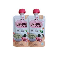 아이배냇 배냇밀 실온이유식 중기 소고기미역죽 100g 2개 기저귀가방 여행, 1세트, 혼합맛(소고기/미역)