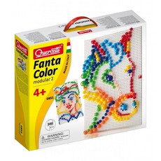 義大利Quercetti小馬釘釘看(雙板) 正版公司貨 幼兒釘豆玩具 訓練小手, 1個, Multicolor