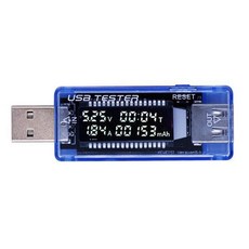 shangren USB 전류 전압 검출기 전압계 전류계 테스터, 3 1 블루