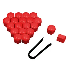 20pcs 자동차 바퀴 너트 캡 커버 센터 보호 합금 휠 볼트 캡 19mm 17mm 21mm 자동차 타이어 너트 볼트 외부, 08 빨간, 01 21mm