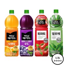 미닛메이드 오렌지 포도 토마토 알로에 1.5L 각 3개씩 총 12개