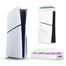 먼지커버가 탑 쿨링 시 LED 라이트 2 USB 포트 선풍기 PS5 슬림 콘솔용 3단 상단 RGB, 1개