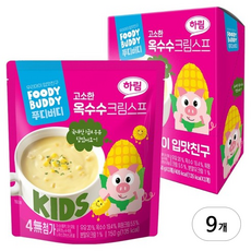 푸디버디 옥수수 크림 스프, 150g, 15개